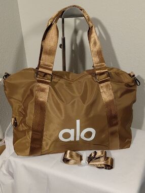 ALO Yoga Metallic Bronze Tote Bag